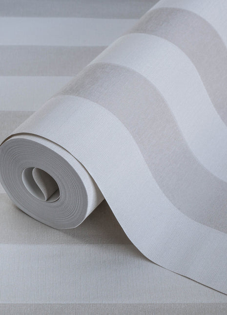 Beżowa, klasyczna tapeta w pasy Alfa 3704-4