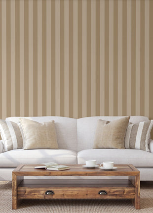 Brązowa, klasyczna tapeta w pasy Alfa 3704-5