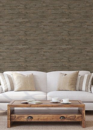 Brązowa tapeta z efektem przetarcia Alfa 3708-4