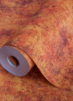 Gładka, pomarańczowa tapeta Alfa 3710-5