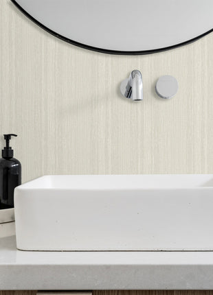 Jasnobeżowa tapeta tkaninowa Alfa 3711-1