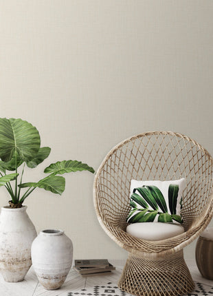 Jasnobeżowa tapeta tkaninowa Alfa 3712-1