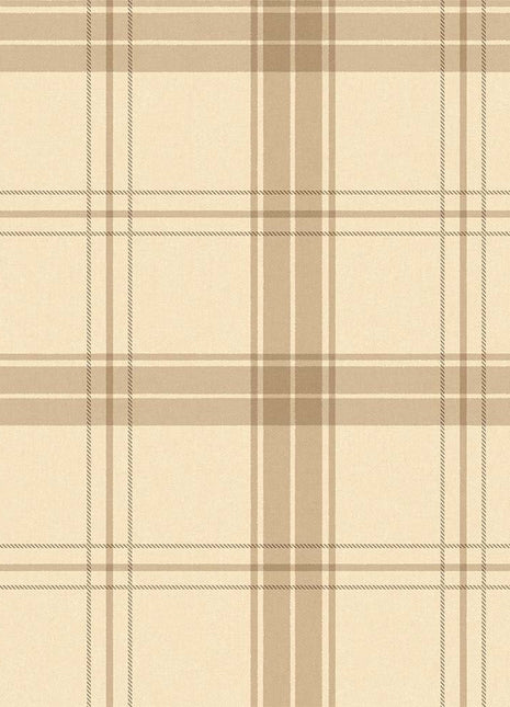 Beżowa tapeta w kratę  Alfa 3714-2