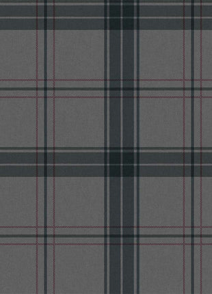 Ciemnobrązowa tapeta w kratę Alfa 3714-4