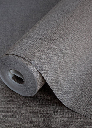 Ciemnobrązowa, strukturalna tapeta Alfa 3719-7